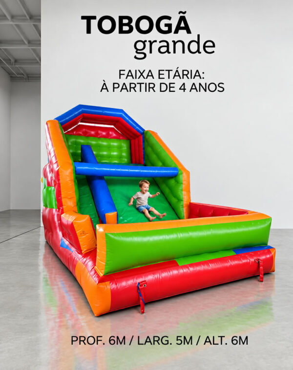 Tobogã Inflável Gigante - Um Super Escorregador!