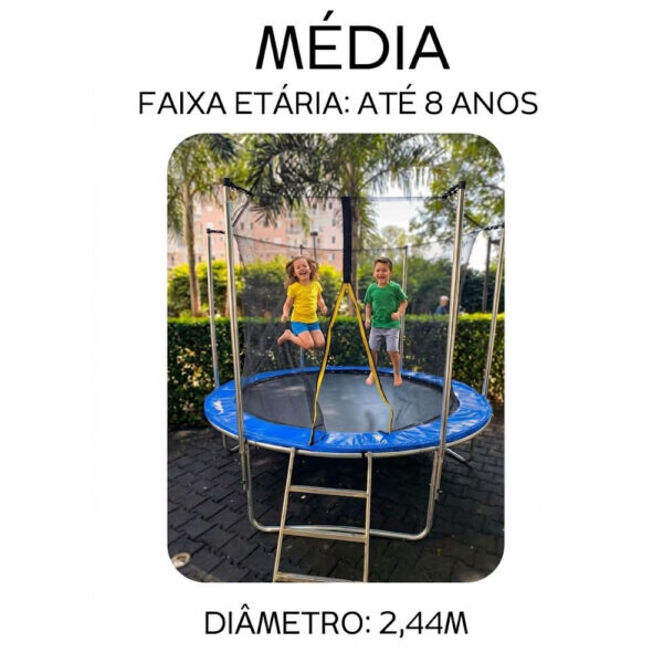 Cama Elástica Pula Pula Média -  Criança até 8 anos