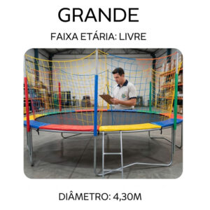 Cama Elástica Pula Pula Grande - Faixa Etária livre